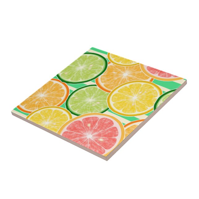 Keramik Tile/Trivet-Citrus Keramik Tile Fliese (Seite)