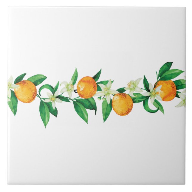 Keramik Tile/Trivet-Citrus Keramik Tile Fliese (Vorderseite)