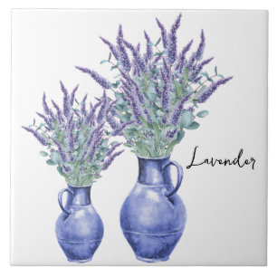 Keramik Tile/Trivet-Floral Lavendel Fliese