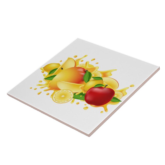 Keramik Tile/Trivet-Frucht Keramik Tile Fliese (Seite)