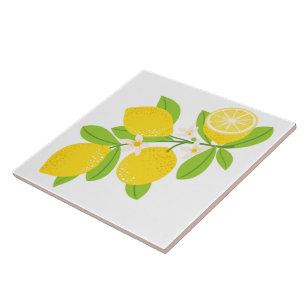 Keramik Tile/Trivet-Lemons Keramik Tile Fliese