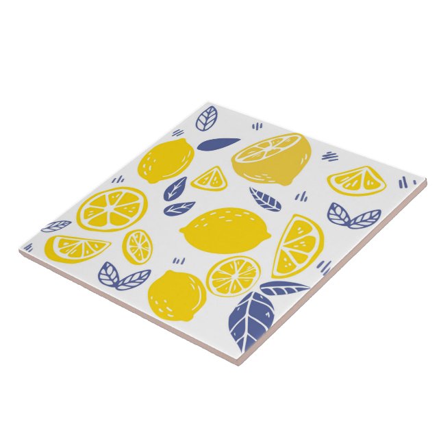 Keramik Tile/Trivet-Lemons Keramik Tile Fliese (Seite)