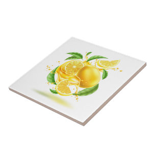 Keramik Tile/Trivet-Lemons Keramik Tile Fliese