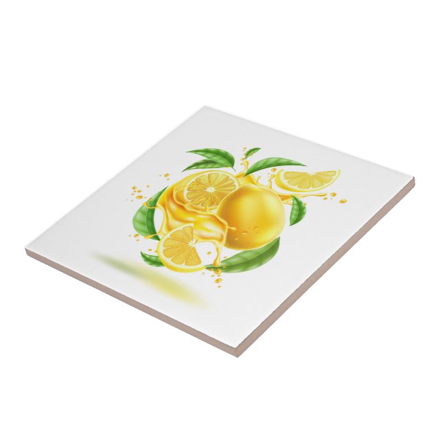 Keramik Tile/Trivet-Lemons Keramik Tile Fliese (Seite)