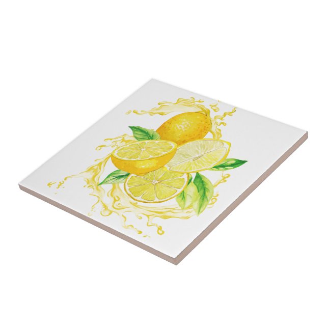 Keramik Tile/Trivet-Lemons Keramik Tile Fliese (Seite)