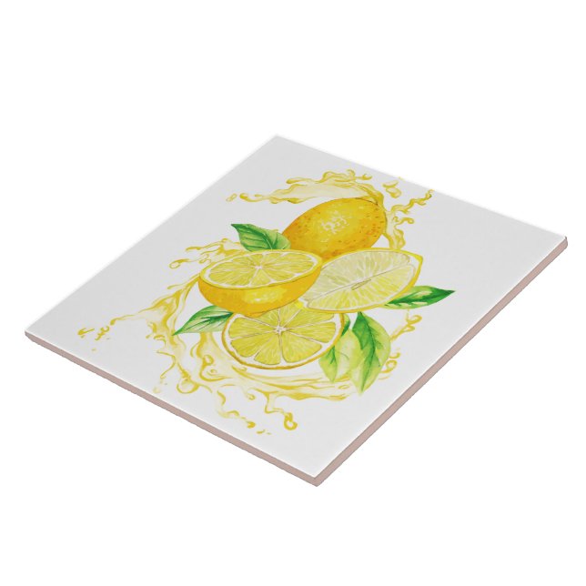 Keramik Tile/Trivet-Lemons Keramik Tile Fliese (Seite)