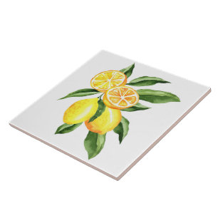 Keramik Tile/Trivet-Lemons Keramik Tile Fliese