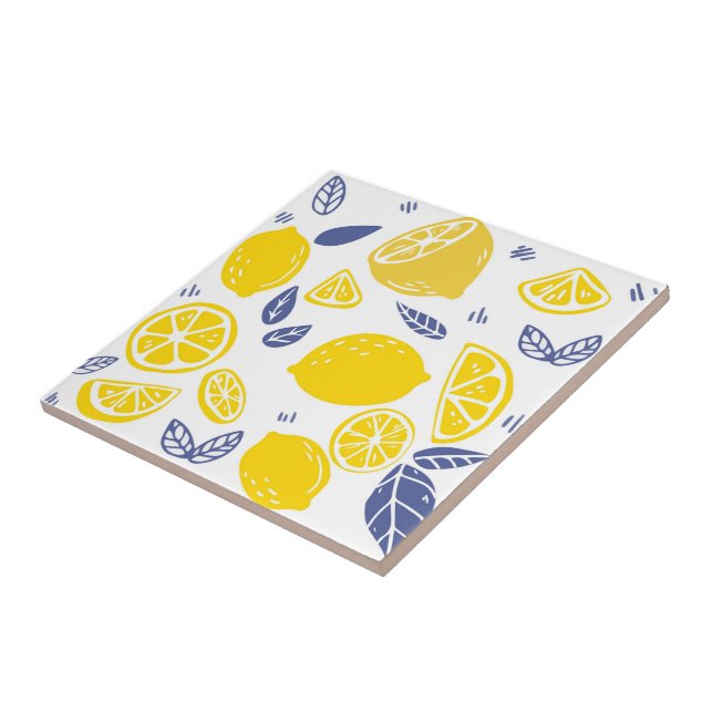 Keramik Tile/Trivet-Lemons Keramik Tile Fliese (Seite)