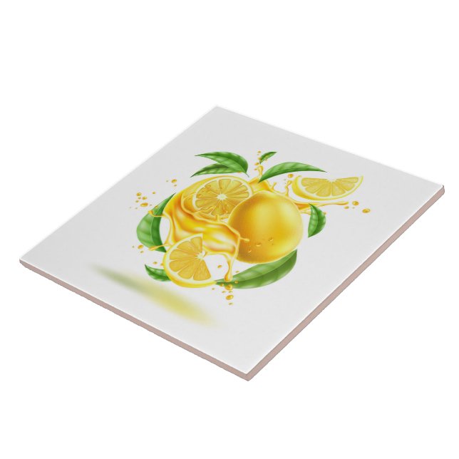 Keramik Tile/Trivet-Lemons Keramik Tile Fliese (Seite)