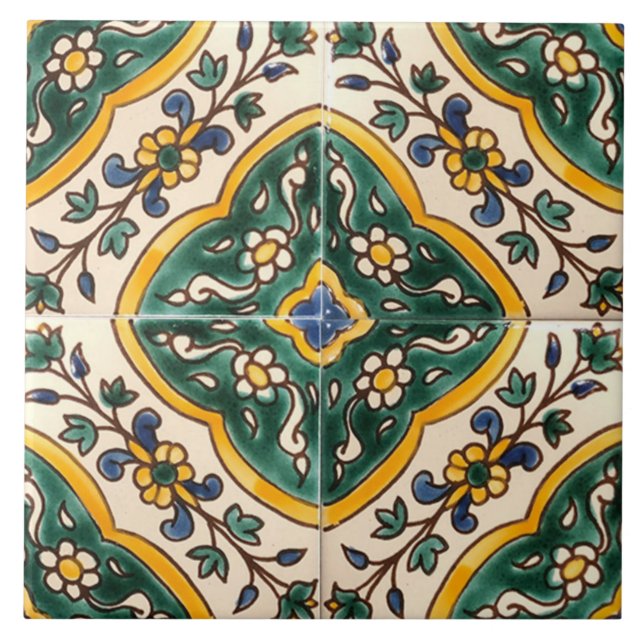 Keramik Tile - Vintag portugiesischer Stil Fliese (Vorderseite)