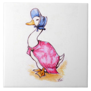 Keramik Tile - Wasserfarben Jemima Puddle-Ente Fliese