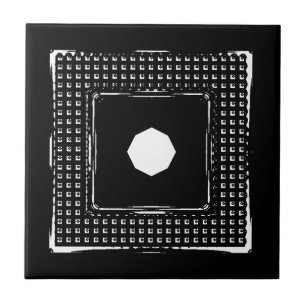 Keramik Tile Weiß und Schwarz Fliese