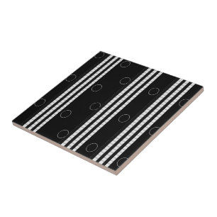 Keramik Tile Weiß und Schwarz Fliese