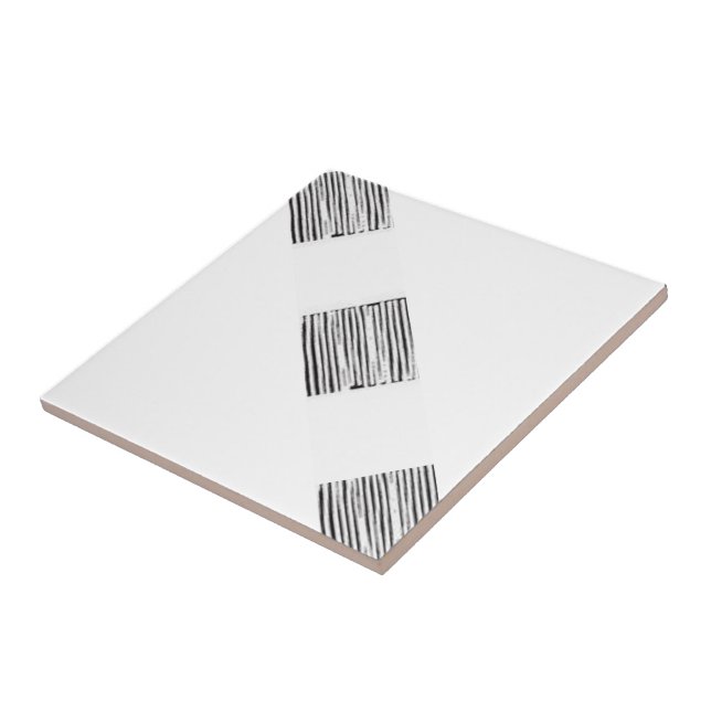 Keramik Tile Weiß und Schwarz Kariert Fliese (Seite)