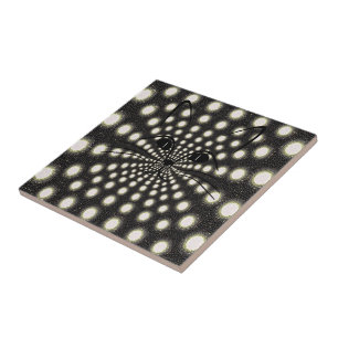 Keramik Tile, Weiß und Schwarze Kreislaufkatzen Fliese