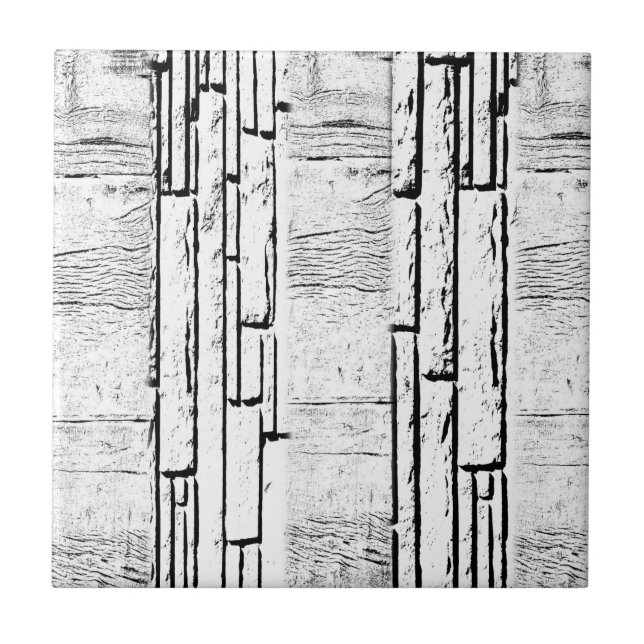 Keramik Tile White Brick Vintag Fliese (Vorderseite)