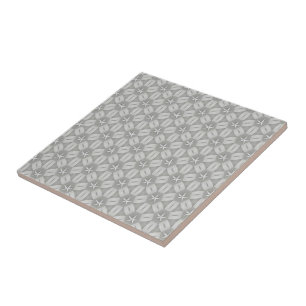 Keramik Tile White Stars Grau Fliese
