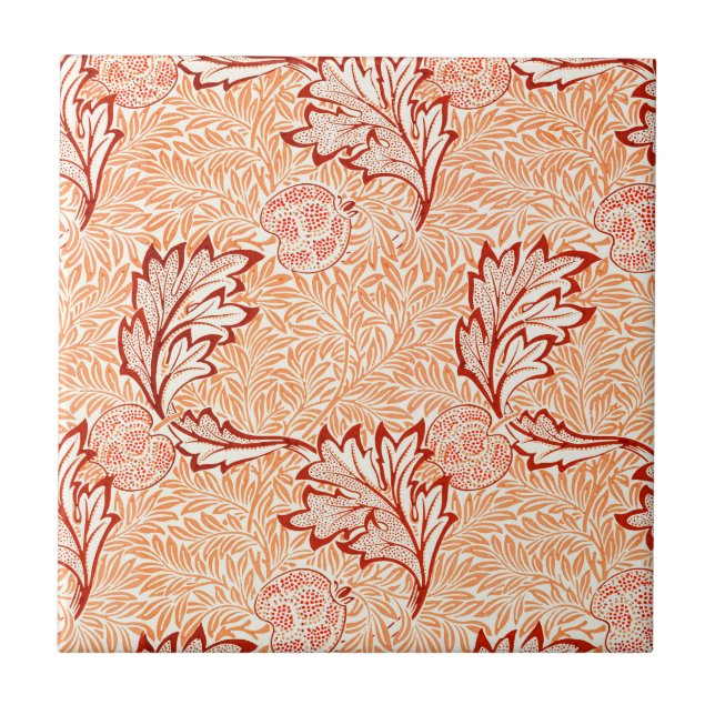 KERAMIK TILE ; WILLIAM MORRIS : APPLE FLIESE (Vorderseite)