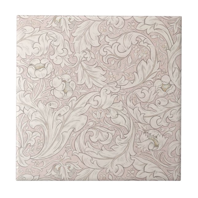 KERAMIK TILE ; WILLIAM MORRIS : FLORAL FLIESE (Vorderseite)