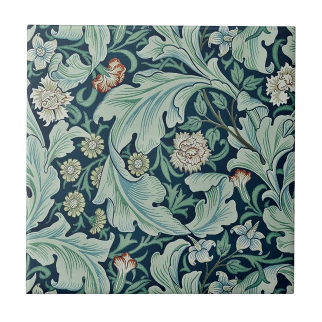 KERAMIK TILE ; WILLIAM MORRIS : FLORALLES PATTER FLIESE (Vorderseite)