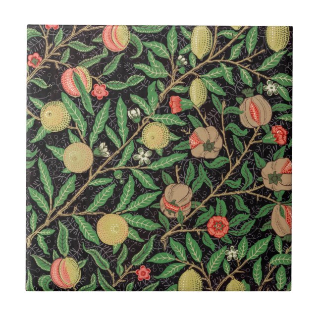 KERAMIK TILE ; WILLIAM MORRIS : POMEGRANATE FLIESE (Vorderseite)