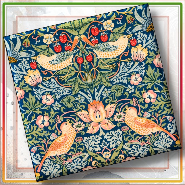 Keramik TILE - Wm. Morris Strawberry Diief Design Fliese (Von Creator hochgeladen)