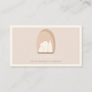 Keramik Töpferei Handgefertigte Porzellan Skulptur Visitenkarte