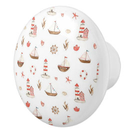 Keramik-Türknauf Boot & Leuchtturm Keramikknauf