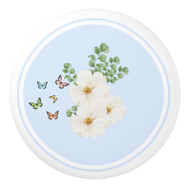 Keramik Türknopf - Bläschen Keramikknauf (Vorderseite)