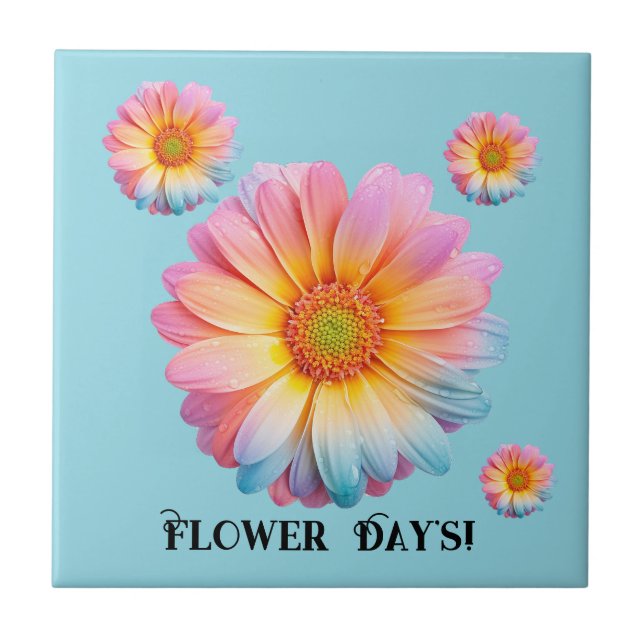 Keramik-Untersetzer (Blumentag) Fliese (Vorderseite)