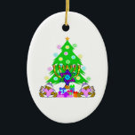 Keramik Verspieltes Val Corippo Keramik Ornament<br><div class="desc">Weihnachtsgeschenke und Chanukah menorah Ornamente für interreligiöse Familien,  die jüdisch und Christlich feiern beide Feiertage in dieser Saison.</div>