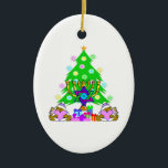 Keramik Verspieltes Val Corippo Ornament<br><div class="desc">Weihnachtsgeschenke und Chanukah menorah Ornamente für interreligiöse Familien, die jüdisch und Christlich feiern beide Feiertage in dieser Saison.</div>