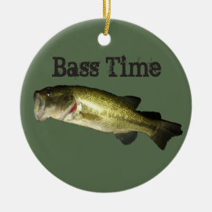 Keramik-Verzierung der Bass-Fisch-Zeit-Männer Keramik Ornament