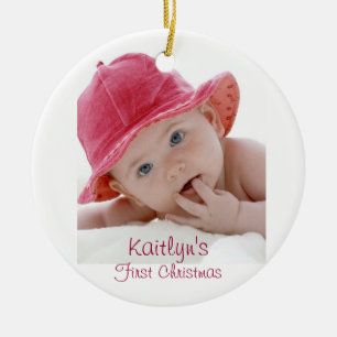 Keramik-Verzierung des Babys erste Weihnachts Keramikornament
