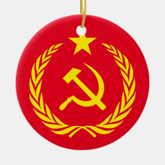 Keramik-Verzierungs-kalter Kriegs-Kommunist-Flagge Keramikornament (Vorne)