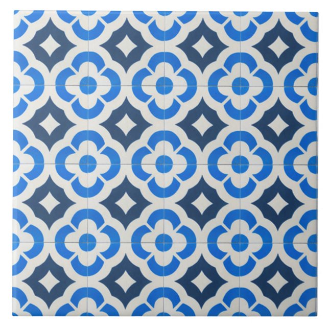 Keramik Wall Tile - Square Blues Fliese (Vorderseite)