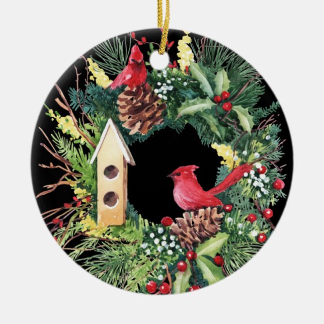 Keramik Watercolor Ornament (Vorne)