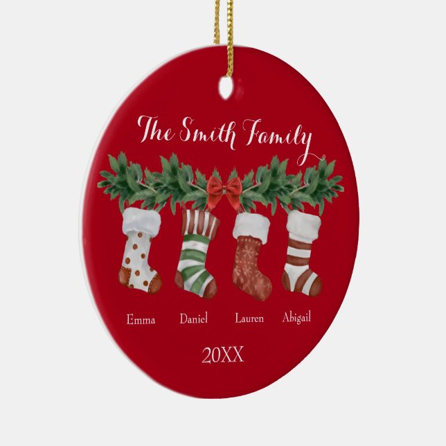 Keramik Weihnachten Strümpfe Ornament (Rechts)