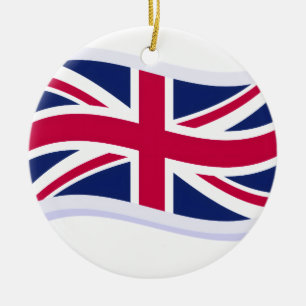 Keramik-Weihnachtsbaum-Dekoration mit Union Jack Keramik Ornament