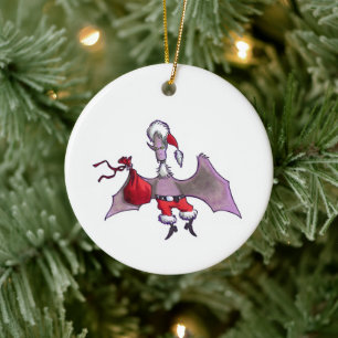 Keramik-Weihnachtsbaumanhänger in Form einer Santa Keramik Ornament