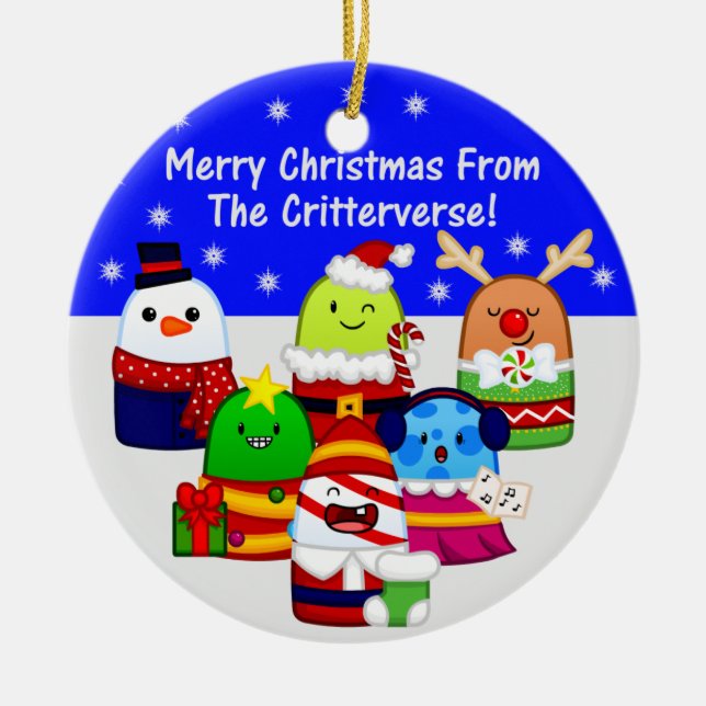 Keramik-Weihnachtsverzierung Keramik Ornament (Vorne)