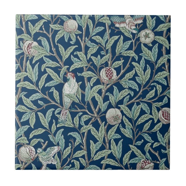 KERAMIK : WILLIAM MORRIS : POMEGRANATE FLIESE (Vorderseite)