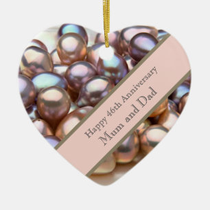 Keramik zum 46. Geburtstag Ornament