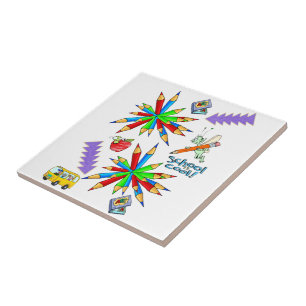 Keramik Zurück zur Schule Cool Fliese