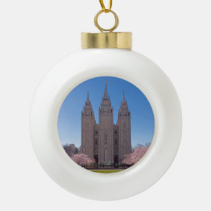 Keramikballverzierung mit Salt See-Tempel Keramik Kugel-Ornament