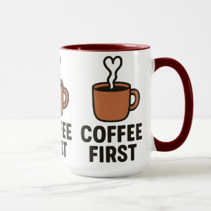 Keramikbecher Coffee First Tasse