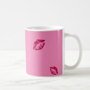 Keramikbecher mit Luscious Lips-Motiv Kaffeetasse