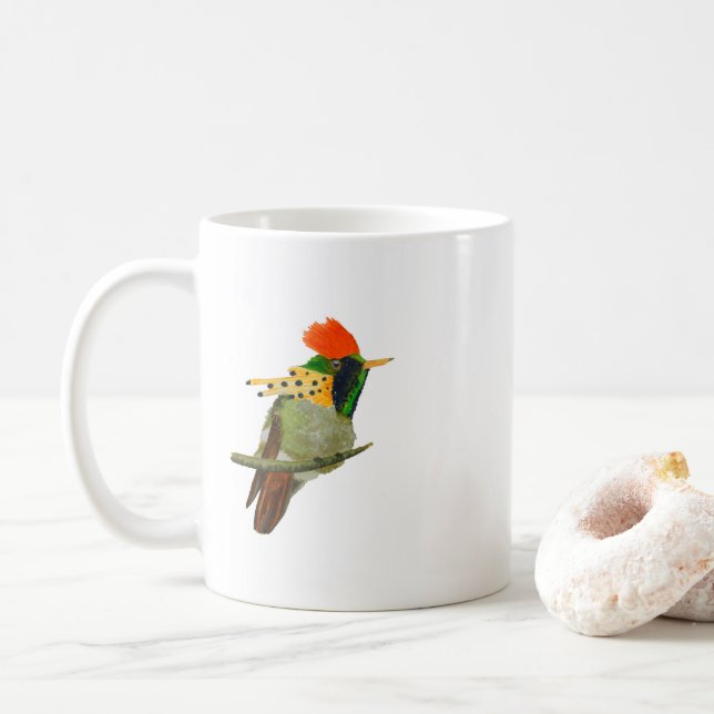 Keramikbecher mit Tufted Coquette-Design Kaffeetasse (Mit Donut)