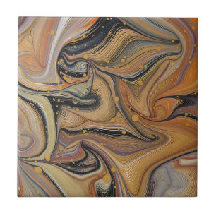 Keramiken aus schwarzem und goldfarbenem Boden Fliese