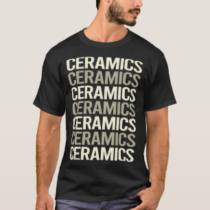 Keramiken im weißen Text T-Shirt